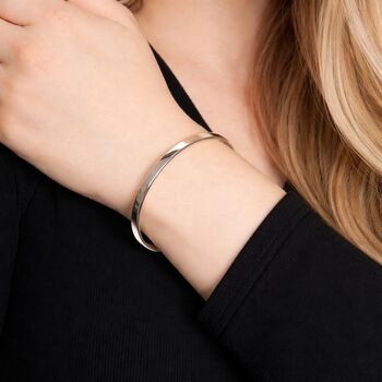 Personalised Heavy Sterling Silver Bangle, 5 of 12