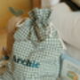 Personalised Green Gingham Gift Sack Embroidered, thumbnail 2 of 12
