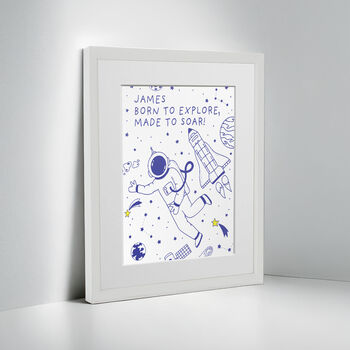Personalised Space Children’s Nursery Framed Print, 8 of 10