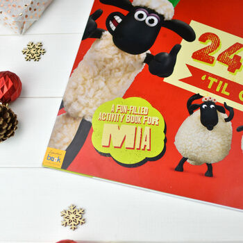 Personalised Shaun The Sheep Activity Advent Calendar, 2 of 9