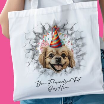 Personalised Tibetan Spaniel Birthday Break Through, 8 of 8