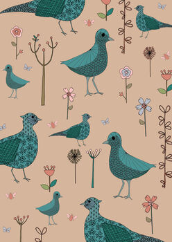 Colourful Birds And Flowers Card, 2 of 2