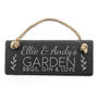 Personalised Our Garden Slate Hanging Sign, thumbnail 6 of 6