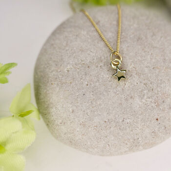 14ct Gold Mini Star Necklace, 2 of 4