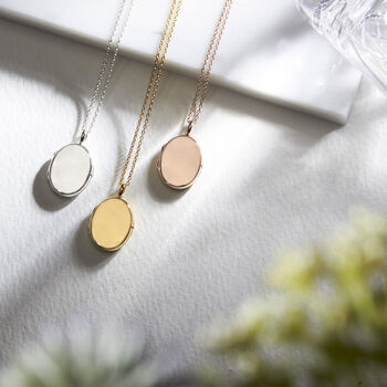 Little Personalised 18 K Gold Plated Oval Locket, 9 of 11