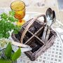 Wicker Four Section Cutlery Basket, thumbnail 2 of 5