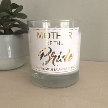 Mother Of The Bride Personalised Candle, 3 of 4