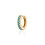 Turquoise Single Cartilage Hoop Earring, 7mm, thumbnail 1 of 5