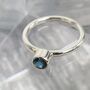 9ct White Gold And Topaz Ring, thumbnail 7 of 12