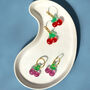 Cherry Hoop Earrings, thumbnail 1 of 4