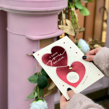 ‘I Love You Because’ Reveal Messages Card, 4 of 7
