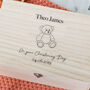 Personalised Teddy Bear Keepsake Box Gift For Children Boy Or Girl Christening Gift, thumbnail 2 of 4