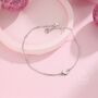 Sterling Silver Extra Tiny Crescent Moon Bracelet, thumbnail 3 of 11
