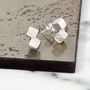 Sterling Silver Earrings Cubes, thumbnail 1 of 3