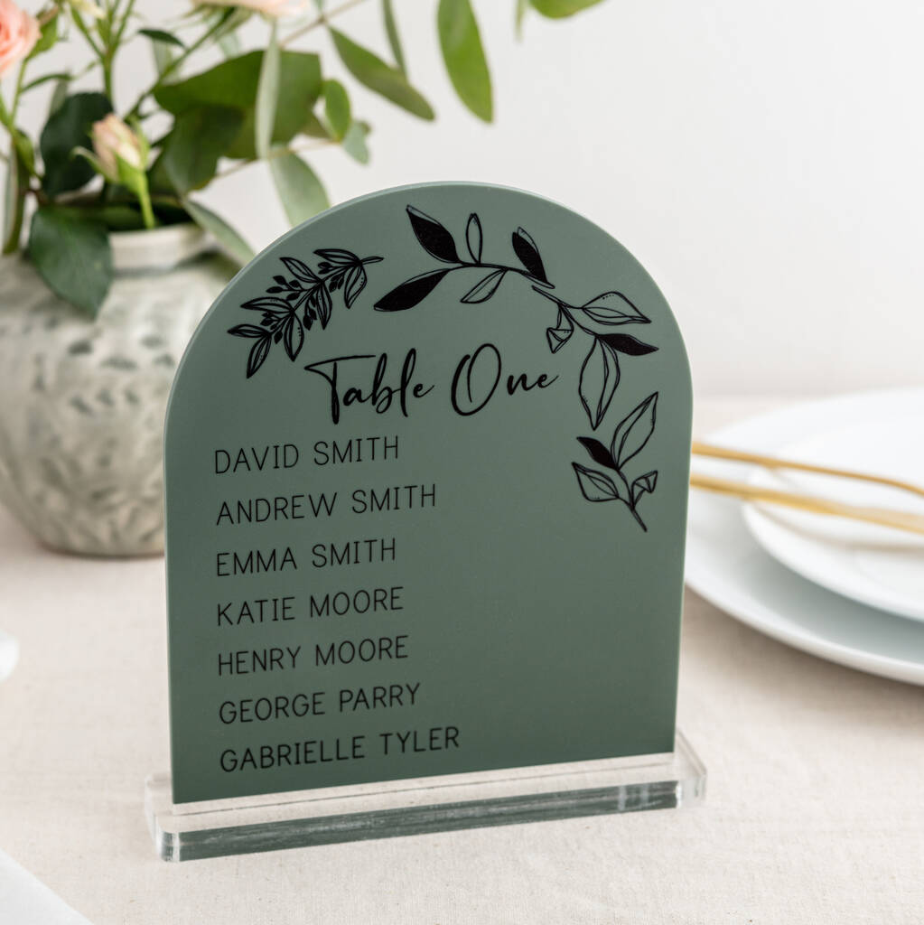 Personalised Freestanding Table Number Sign, 1 of 4
