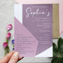 Hen Do Geometric Invitations Printed And Personalised With Envelopes, thumbnail 1 of 8