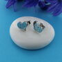 Smiley Heart Stud Earrings, thumbnail 1 of 2