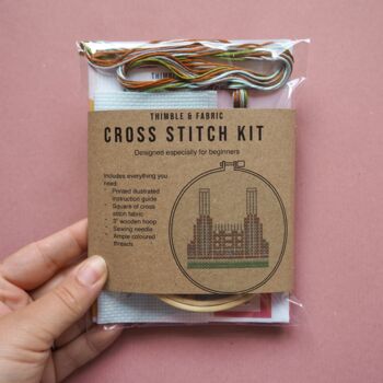 Battersea Power Station Mini Cross Stitch Kit, 2 of 5