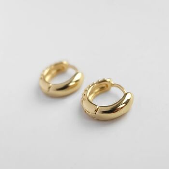 Textured Vermeil Hoop Earrings, 3 of 5