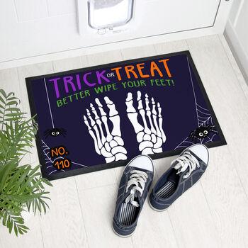 Personalised Halloween Trick Or Treat Indoor Doormat, 2 of 4