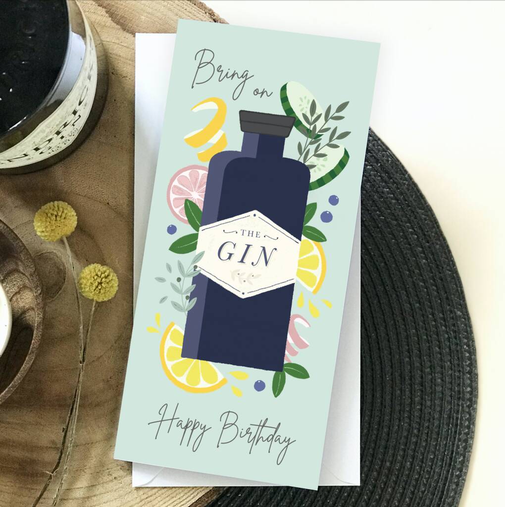 Birthday Gin Card By Rodo Creative