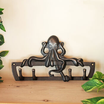 Large Cast Iron Octopus Hooks, Four Hooks, 3 of 4