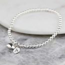 personalised skinny missy bracelet with heart charm by nest ...