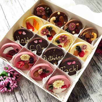 Personalised Rounds Artisan Chocolate Mendiants Box, 8 of 9