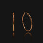 Quality Rose Gold Plated Hoop Earrings, Three Sizes, thumbnail 1 of 8