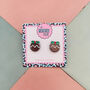 Christmas Pudding Glitter Christmas Resin Studs, thumbnail 1 of 4