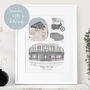 Personalised 70th Birthday Gift Drawing Illustration, thumbnail 1 of 7