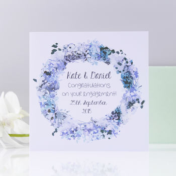 Personalised Engagement Wreath Card, 5 of 6