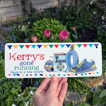 Personalised Gone Running Sign, 2 of 12