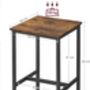 Breakfast Bar Industrial Style Square Tall Bar Table, thumbnail 11 of 12