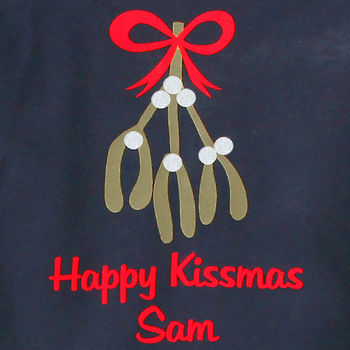 Happy Kissmas Personalised Christmas T Shirt, 2 of 2