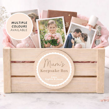 Personalised Luxury Keepsake Box For Mum Memory Gift Crate Mothers Day Gift Idea, 4 of 8