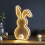 Wooden Neon Bunny Light, thumbnail 3 of 3