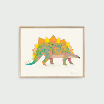 Stegosaurus Dinosaur Fine Art Print, 3 of 4