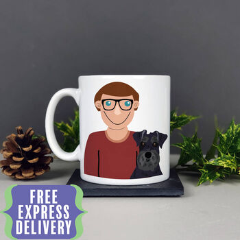 Dog Dad Face Mug For Men, 3 of 12