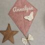 Personalised Blush Pink Sage Cream Bedroom Kite Decor, thumbnail 4 of 12