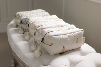 Quilted Washbag Pears, 5 of 8