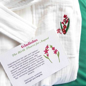 Personalised Birthday Flower Robe Dressing Gown Gift, 4 of 9