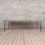Barnes Hairpin Legs Live Edge Industrial Dining Table, thumbnail 3 of 6