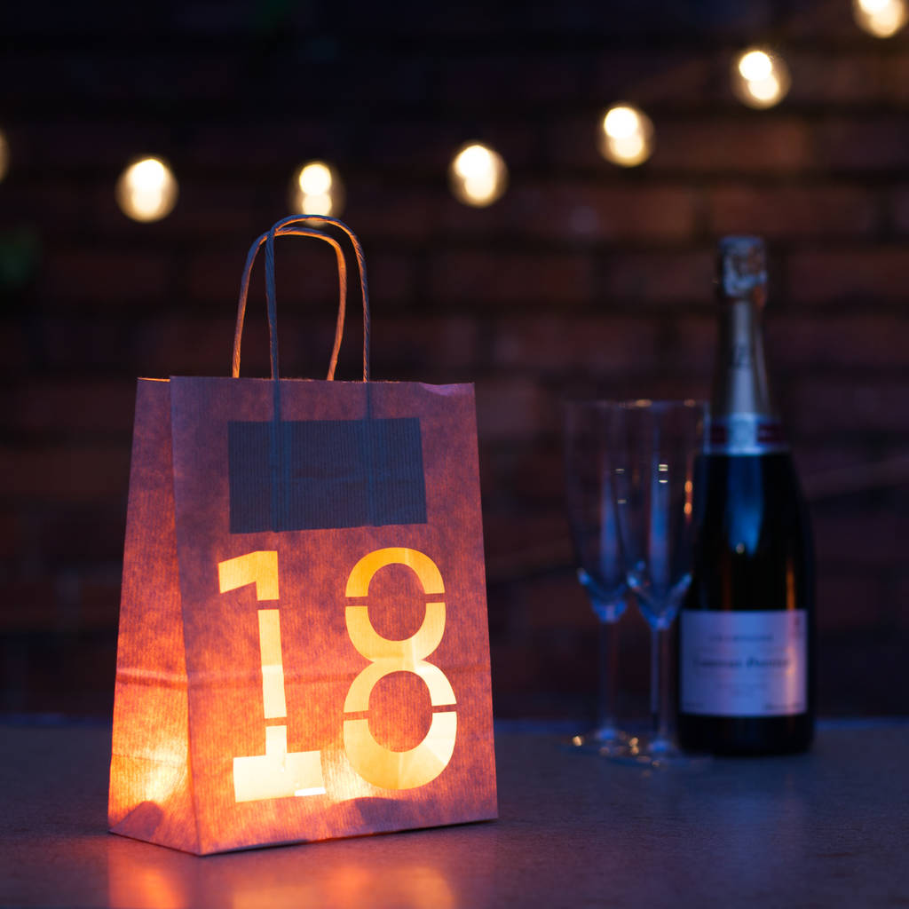  18th  birthday  bold lantern bag party  decoration by 