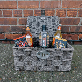 Luxury Gin And Tonic Hamper With Snacks Inside Basket, 2 of 3