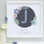 Personalised Christening Patterns Framed Print, thumbnail 3 of 8