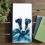 Inky Badger Faux Leather Phone Case With Card Slots, thumbnail 1 of 7