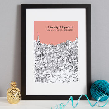 Personalised Plymouth Graduation Gift Print, 7 of 9