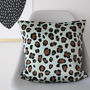 Velvet Leopard Print Cushion, thumbnail 4 of 12