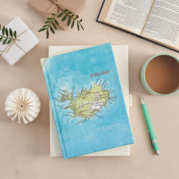 Personalised Map Location Notebook Gift For Teachers, 8 of 9